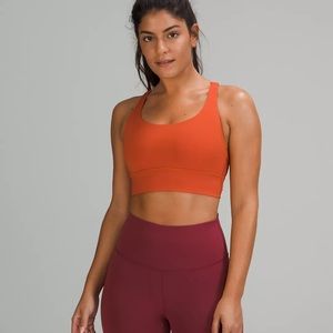 LULULEMON NEON PINK/ORANGE longline free to be bra